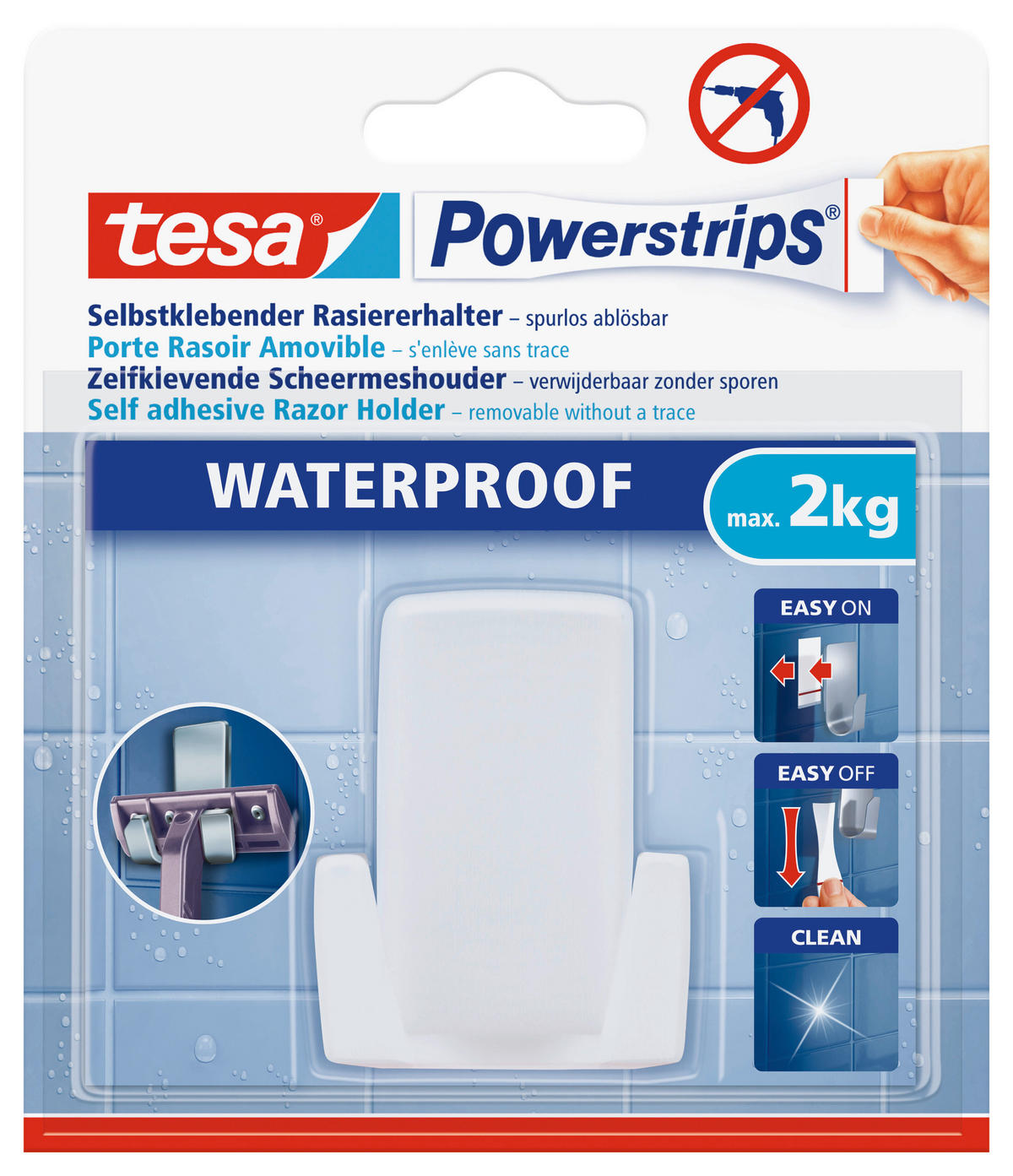 KLEBEHAKEN  in Weiß  - Weiß, Basics, Kunststoff (4,5/6/2,7cm) - Tesa