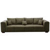 BIGSOFA Flachgewebe Olivgrün  - Beige/Olivgrün, KONVENTIONELL, Holz/Textil (287/69/108cm) - Cantus