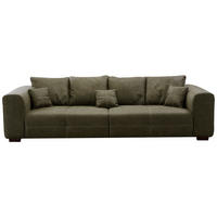 BIGSOFA Flachgewebe Olivgrün  - Beige/Olivgrün, KONVENTIONELL, Holz/Textil (287/69/108cm) - Cantus