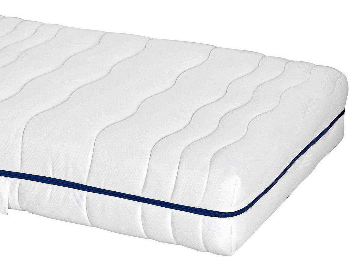 Komfortschaummatratze 80/200 cm, Höhe ca.: 23 cm, H2 + H3 = mittel + fest, 7-Zonen - Weiß, Basics, Textil (80/200cm) - Primatex