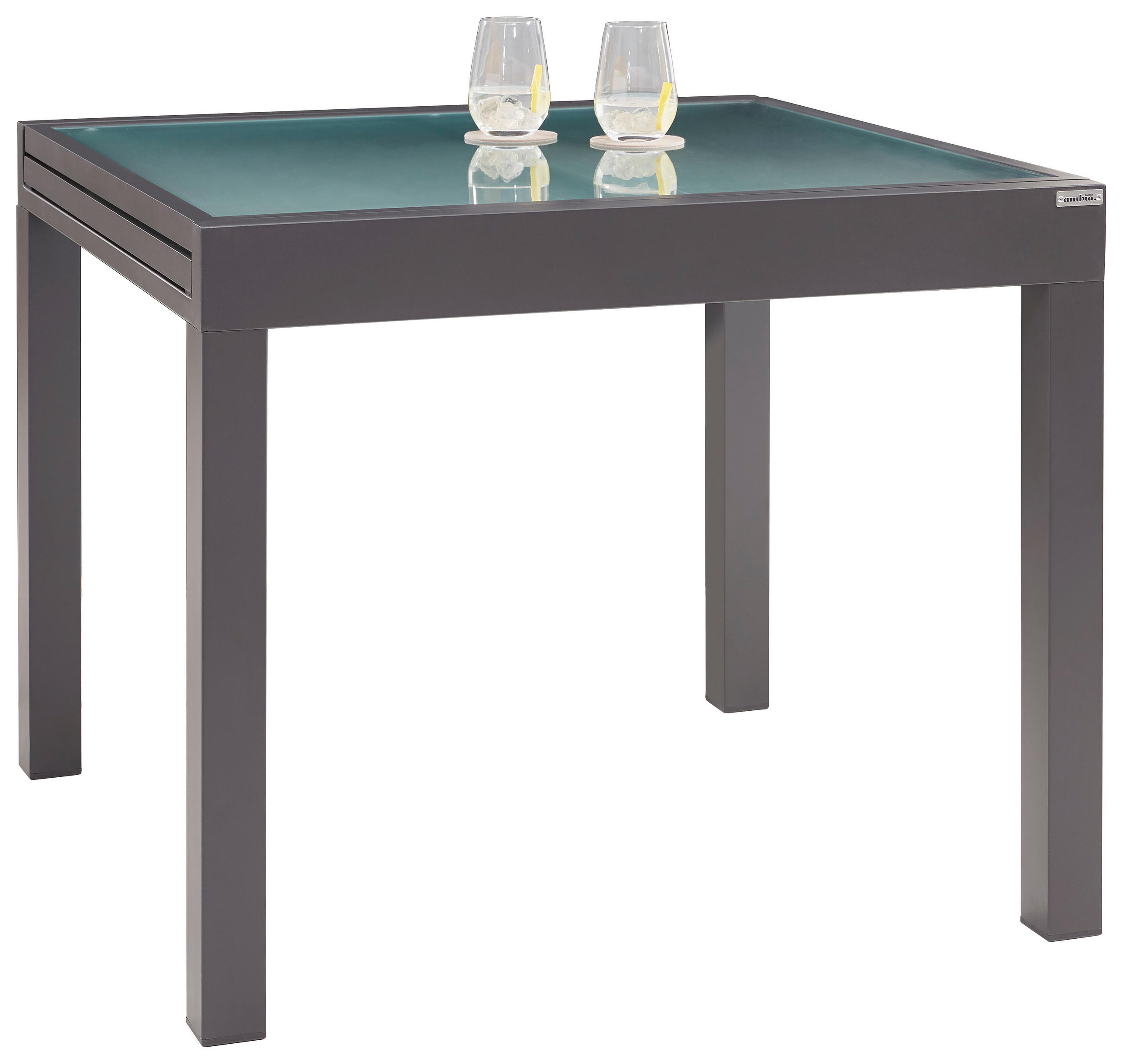 Masă grădină 90-180/90/75 cm   - antracit, Design, sticlă/metal (90-180/90/75cm) - Ambia Garden