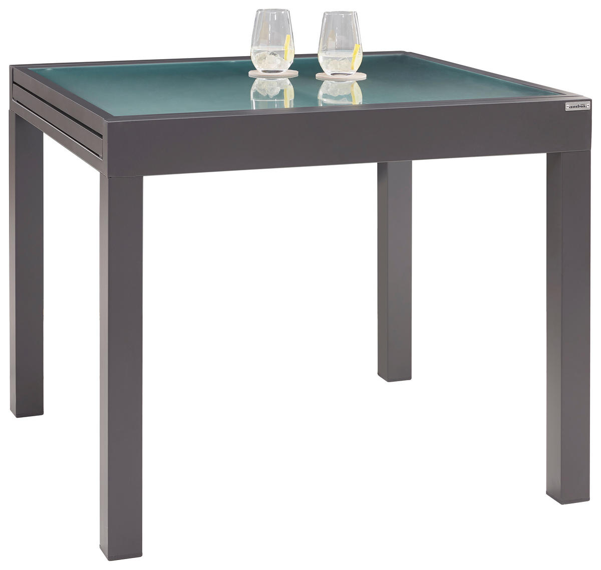 Masă Grădină 90-180/90/75 cm   - antracit, Design, sticlă/metal (90-180/90/75cm) - Ambia Garden