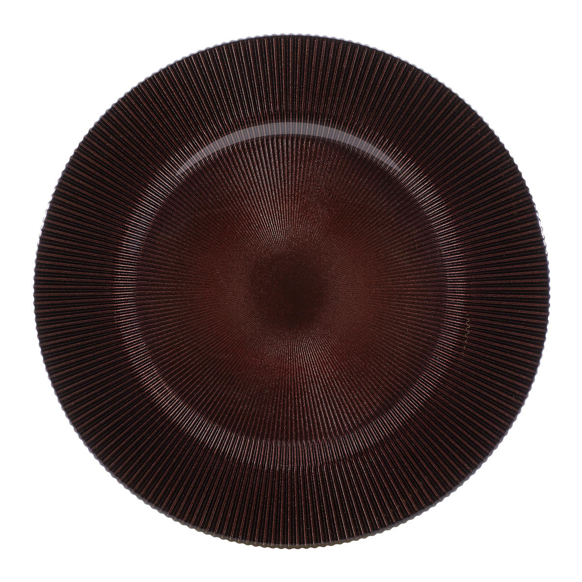 PLATZTELLER  34 cm   - Dunkelbraun, KONVENTIONELL, Glas (34cm) - Novel