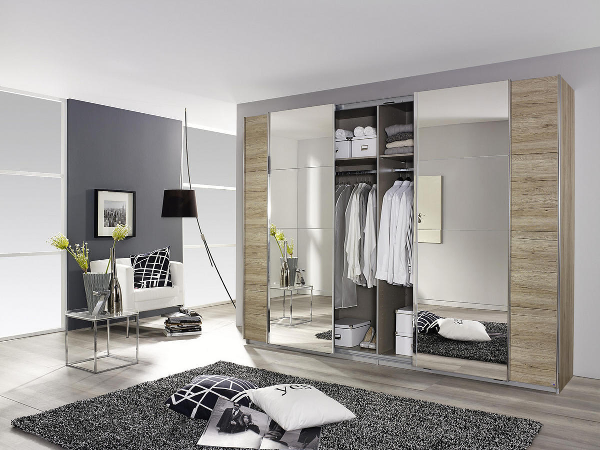 SCHWEBETÜRENSCHRANK 316/211/62 cm 4-türig Eichefarben  - Eichefarben, KONVENTIONELL, Holzwerkstoff (316/211/62cm) - Rauch Möbel