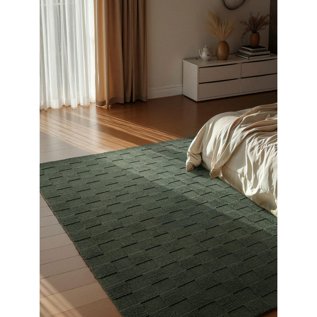 Thumbnail - Villeroy & Boch Webteppich Kollektion 1766, Waldgrün, Textil, Karo, rechteckig, 120x170 cm, Care & Fair, Oeko-Tex® Stand...
