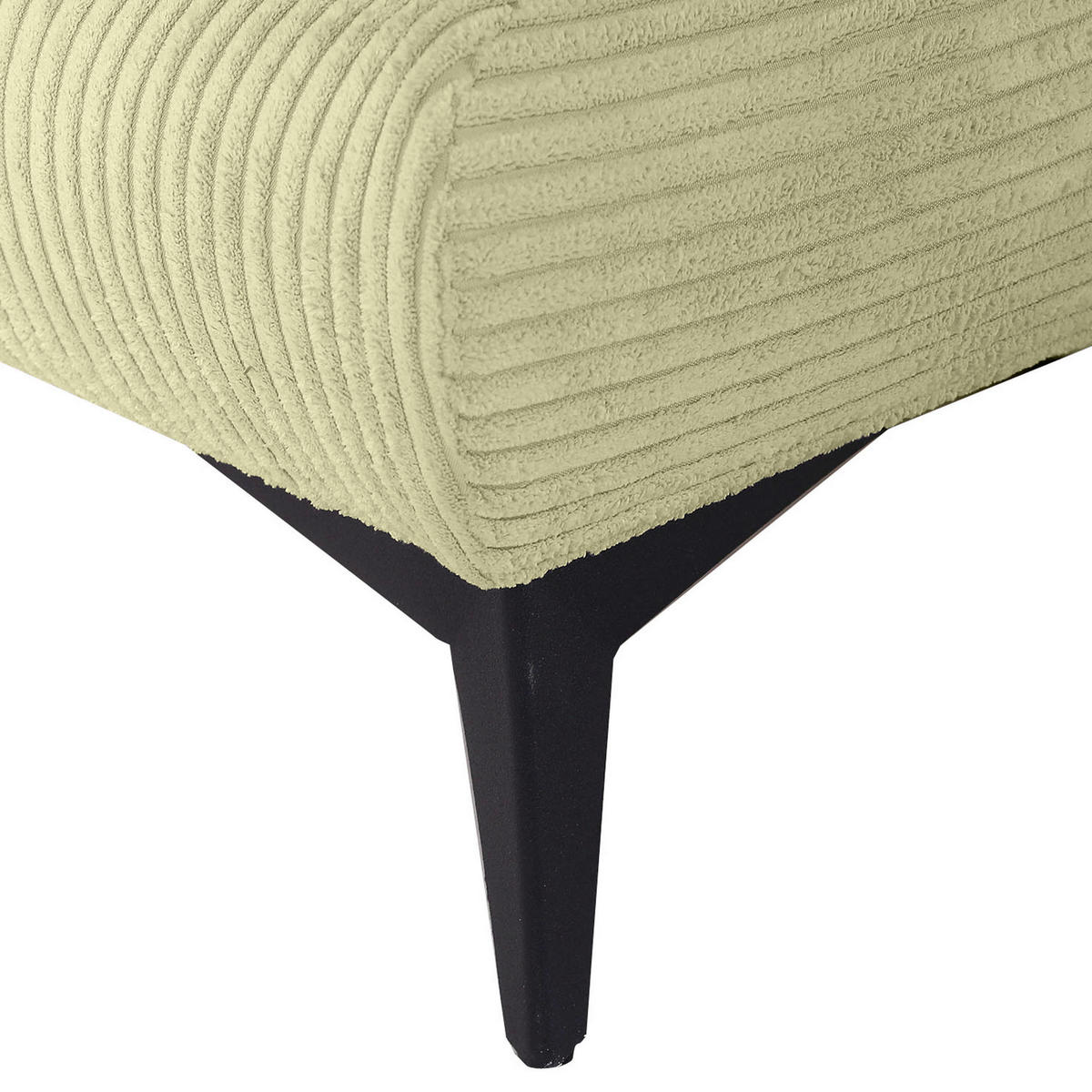 SCHLAFSOFA in Cord Hellgrün  - Schwarz/Hellgrün, Konventionell, Textil/Metall (200/78/95cm) - home24