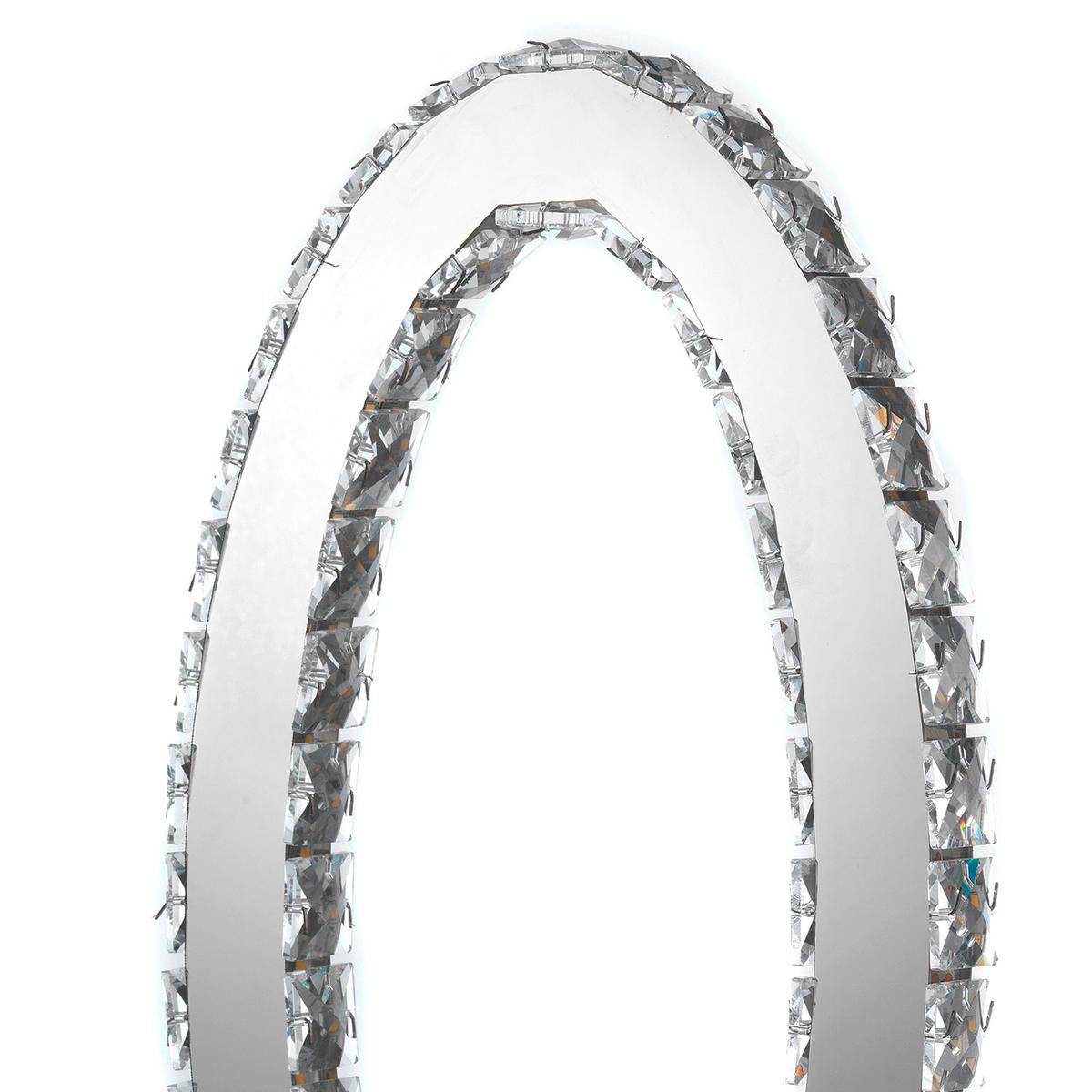 LED-TISCHLEUCHTE 30/40 cm   - Chromfarben, Design, Glas/Metall (30/40cm)