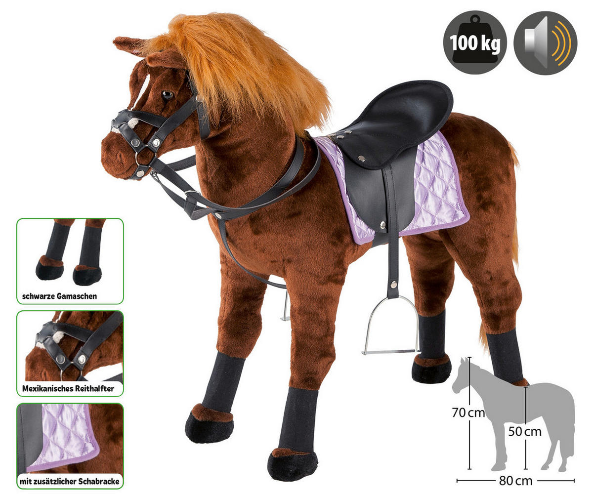 REITPFERD - Braun, Trend, Textil (81cm)