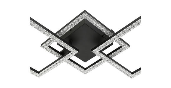 LED-DECKENLEUCHTE 76,4/35,7/8 cm   - Schwarz, Design, Kunststoff/Metall (76,4/35,7/8cm) - Novel