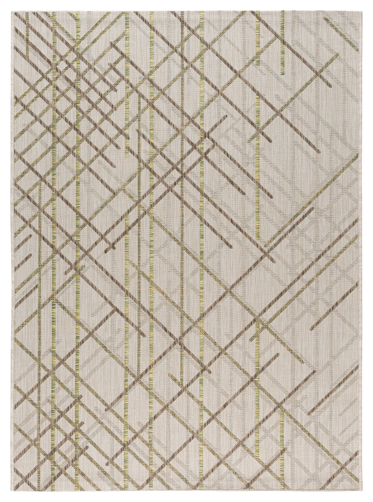 VENKOVNÍ KOBEREC, 80/150 cm, šedá, zelená - šedá/zelená, Basics, textil (80/150cm) - Livetastic