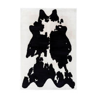 PREPROGA Z VISOKIM FLOROM Rabbit Animal Schwarz / Weiß  120/160 cm  taftano  črna, bela  - črna/bela, Konvencionalno, tekstil (120/160cm) - Kayoom