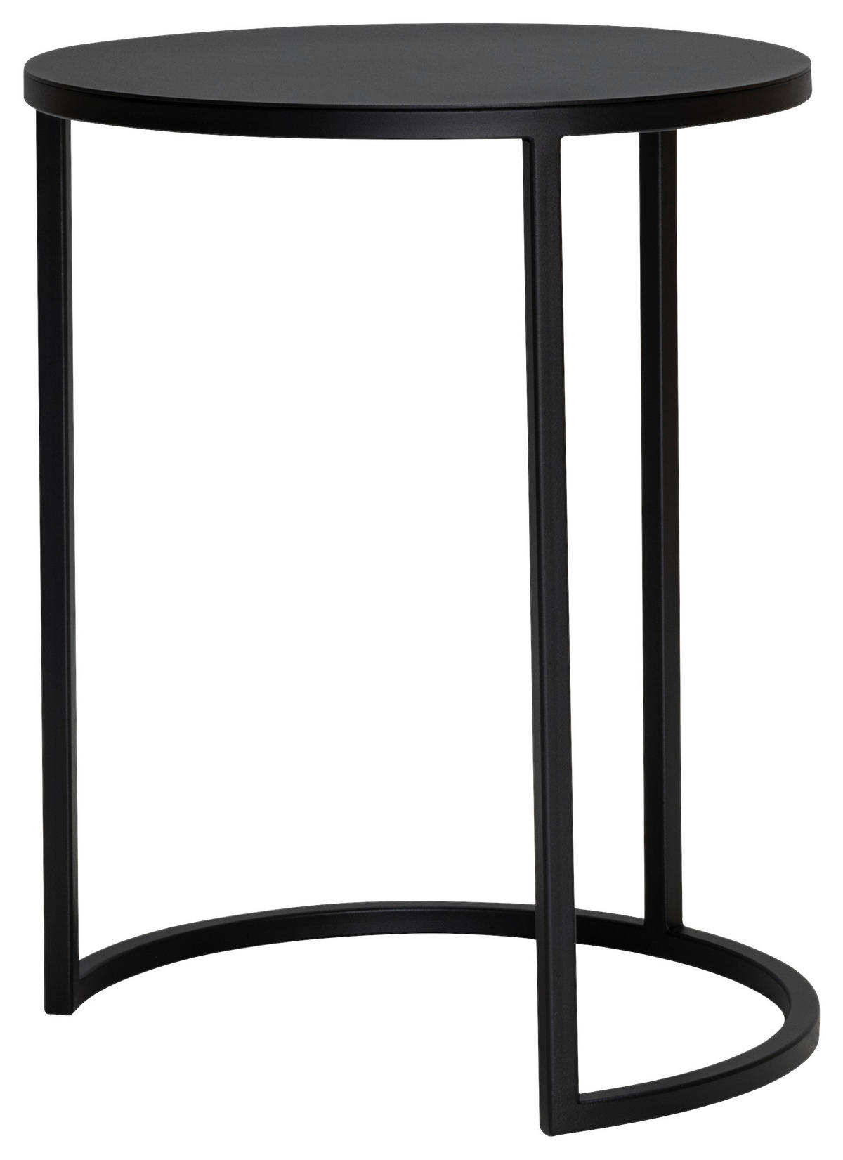 BEISTELLTISCH in Metall 39/39/50 cm  - Schwarz, Design, Metall (39/39/50cm) - Johann Jakob