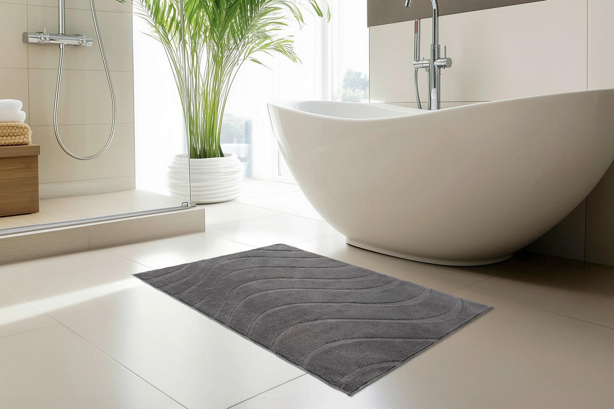 BADEMATTE 50/90 cm  - Basics, Kunststoff (50/90cm) - Kayoom