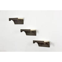 WANDMULDE - Schwarz, Naturmaterialien/Metall (40/25/15cm)