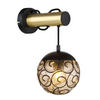 WANDLEUCHTE - Goldfarben/Schwarz, Konventionell, Kunststoff/Metall (15/24,5/36cm) - Globo