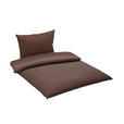 BETTWÄSCHE 2-teilig Mavie Satin 140/200 cm  - Braun, Basics, Textil (140/200cm) - Novel