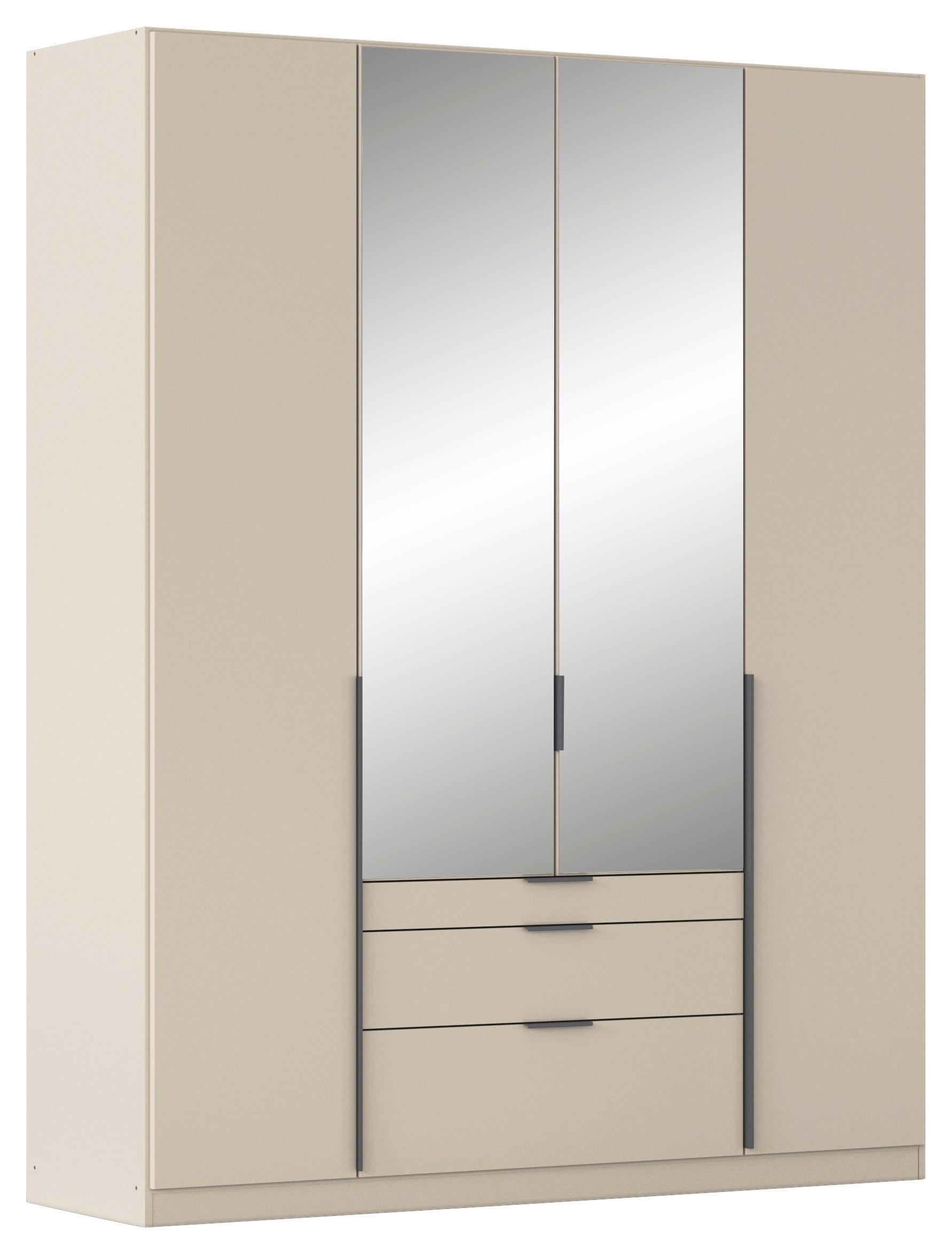 DREHTÜRENSCHRANK in Champagner  - Champagner/Grau, Modern, Holzwerkstoff/Metall (181/229/54cm) - Rauch Möbel