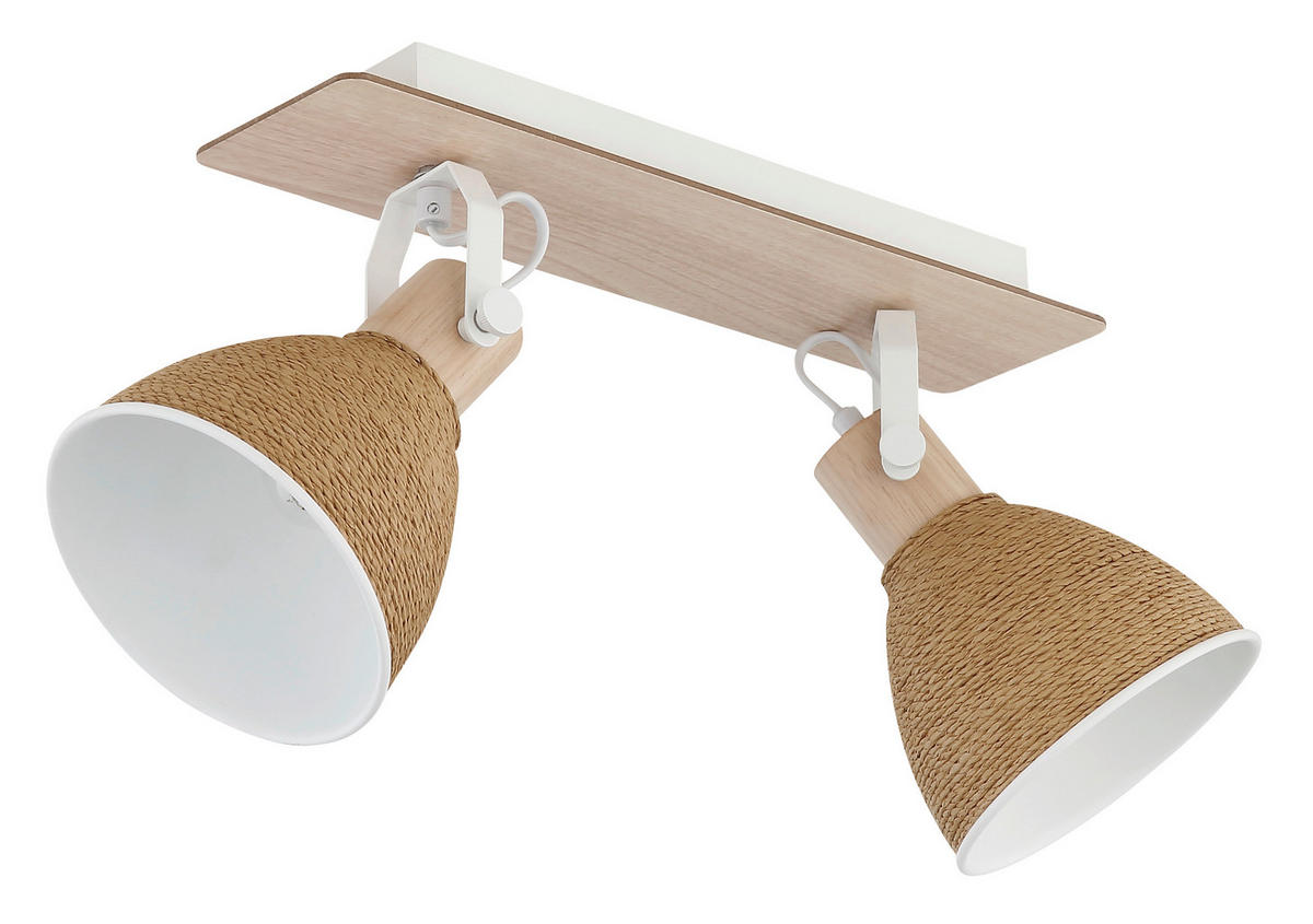 STRAHLER Lyndon 39/17,5/19 cm  - Braun/Weiß, Natur, Holz/Papier (39/17,5/19cm) - Globo
