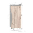 UNTERSCHRANK 30/79/35 cm - Eiche Wotan/Silberfarben, Natur, Holzwerkstoff/Kunststoff (30/79/35cm) - Xora