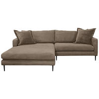 KUTNA GARNITURA tekstil  smeđa   - crna/smeđa, Design, tekstil/metal (193/268cm) - P & B