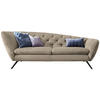 CHESTERFIELD-SOFA in Mikrofaser Taupe  - Taupe/Schwarz, Design, Textil/Metall (223/84/90cm) - Pure Home Lifestyle
