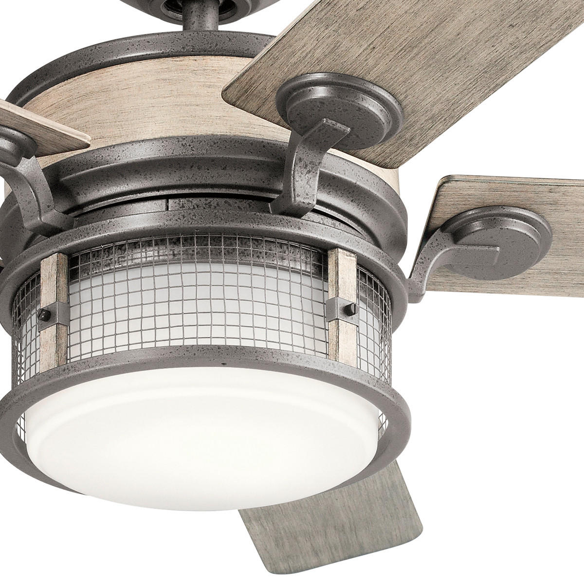 DECKENVENTILATOR  152/42 cm    - Graubraun, Basics, Glas/Kunststoff (152/42cm) - Elstead Lighting