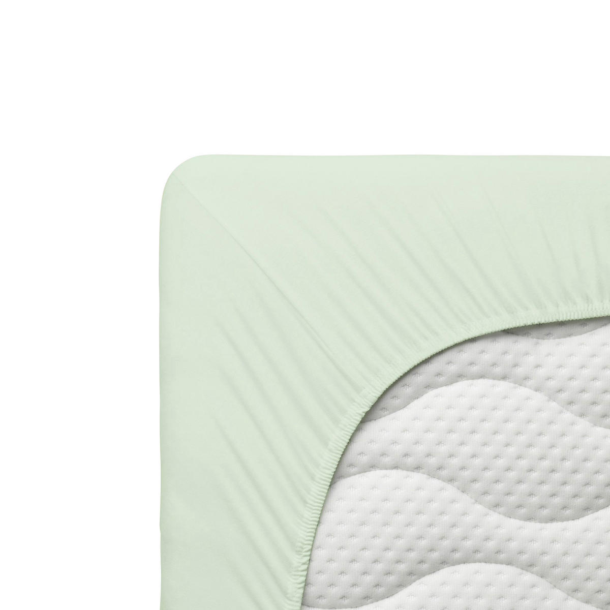 SPANNBETTTUCH PURE Jersey  - Hellgrün, Basics, Textil (180-200/200-220cm) - Schlafgut