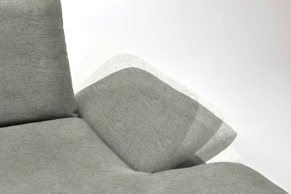 ECKSOFA in Flachgewebe Greige  - Greige/Schwarz, Design, Holz/Textil (314/159cm) - Dieter Knoll