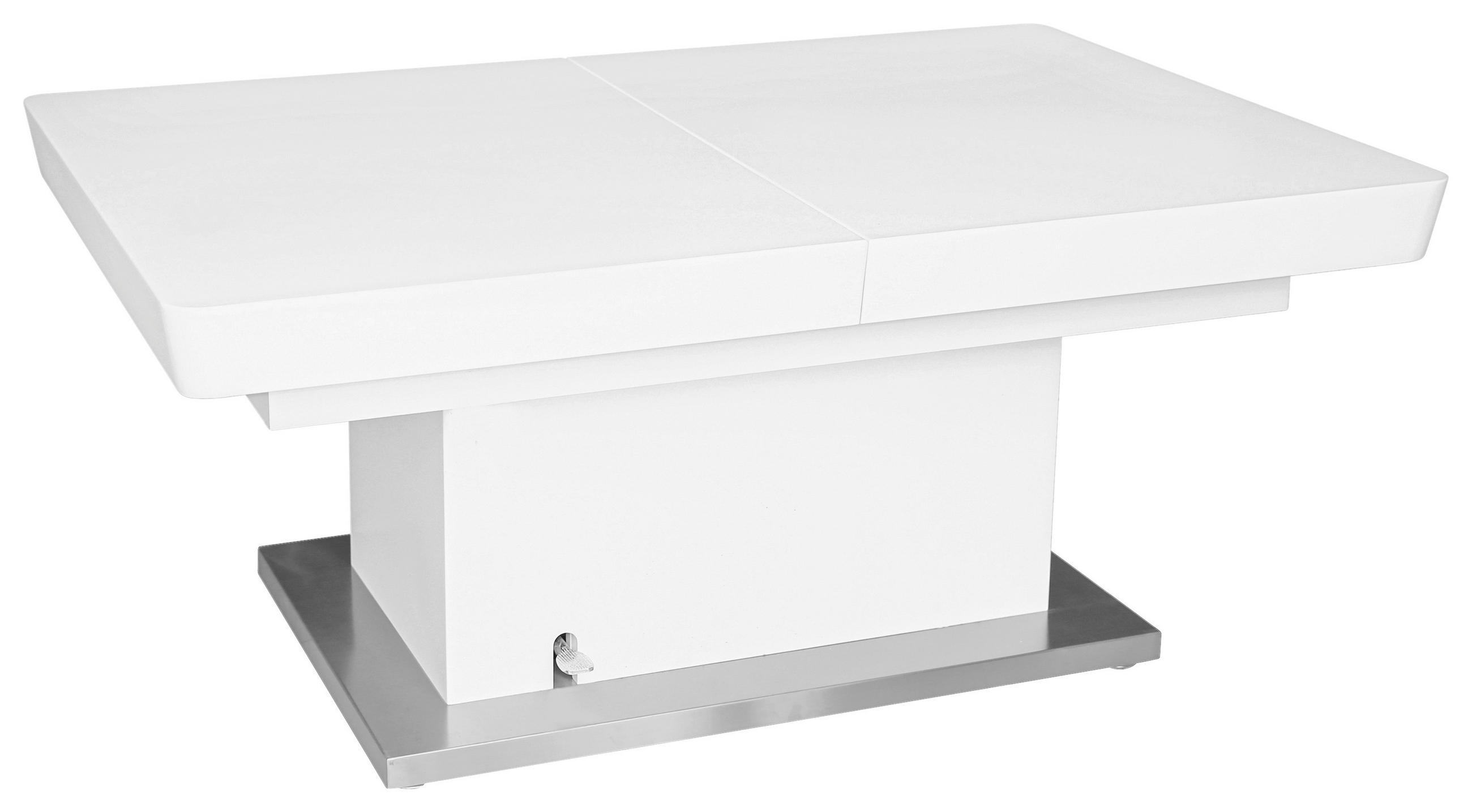 Couchtisch Höhenverstellbar + Ausziehbar Manchester, Weiß
