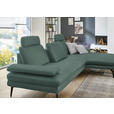 ECKSOFA in Echtleder Opal  310/180 cm  - Opal/Schwarz, Design, Leder/Metall (310/180cm) - Dieter Knoll