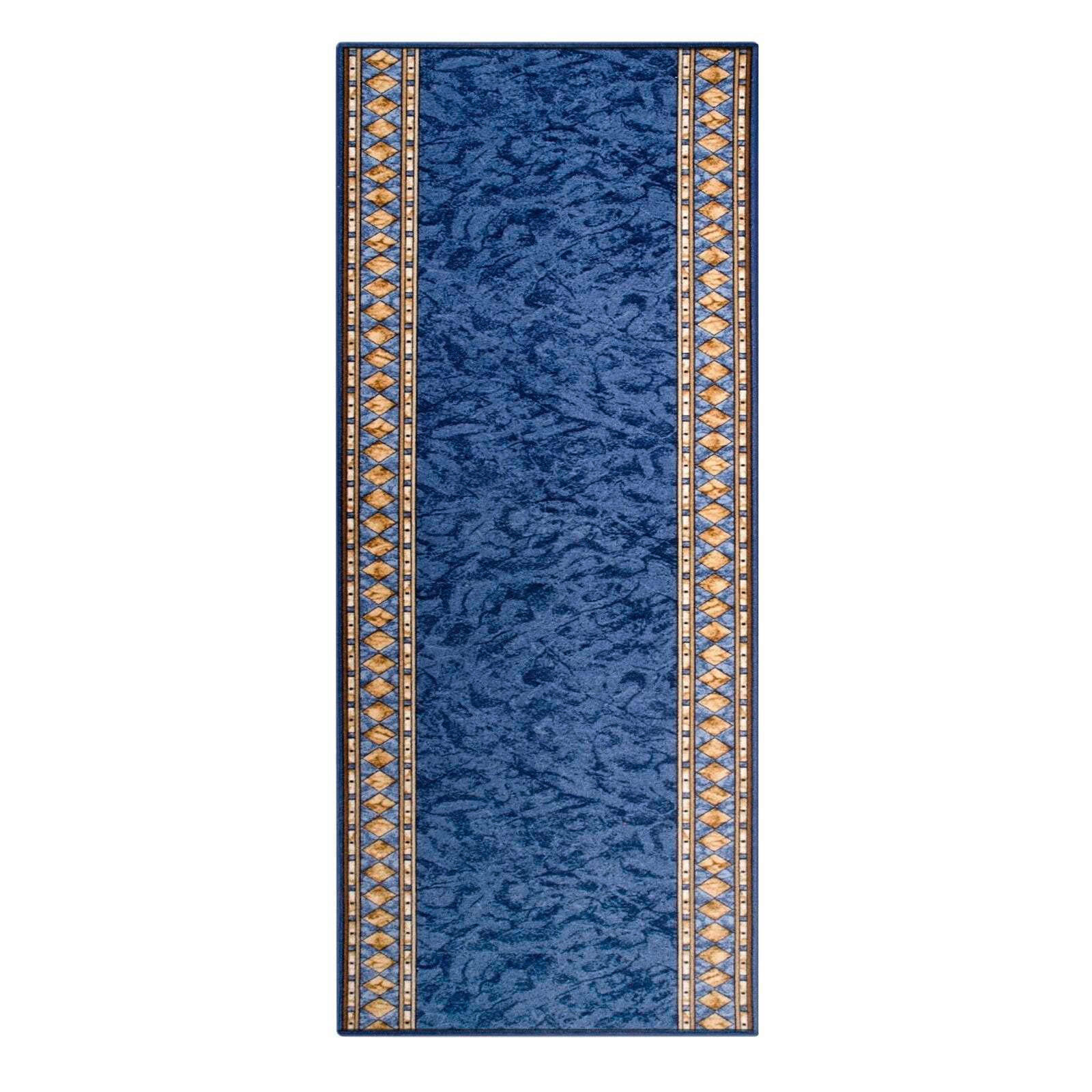 LÄUFER 80/450 cm FD - Blau, KONVENTIONELL, Kunststoff/Textil (80/450cm)