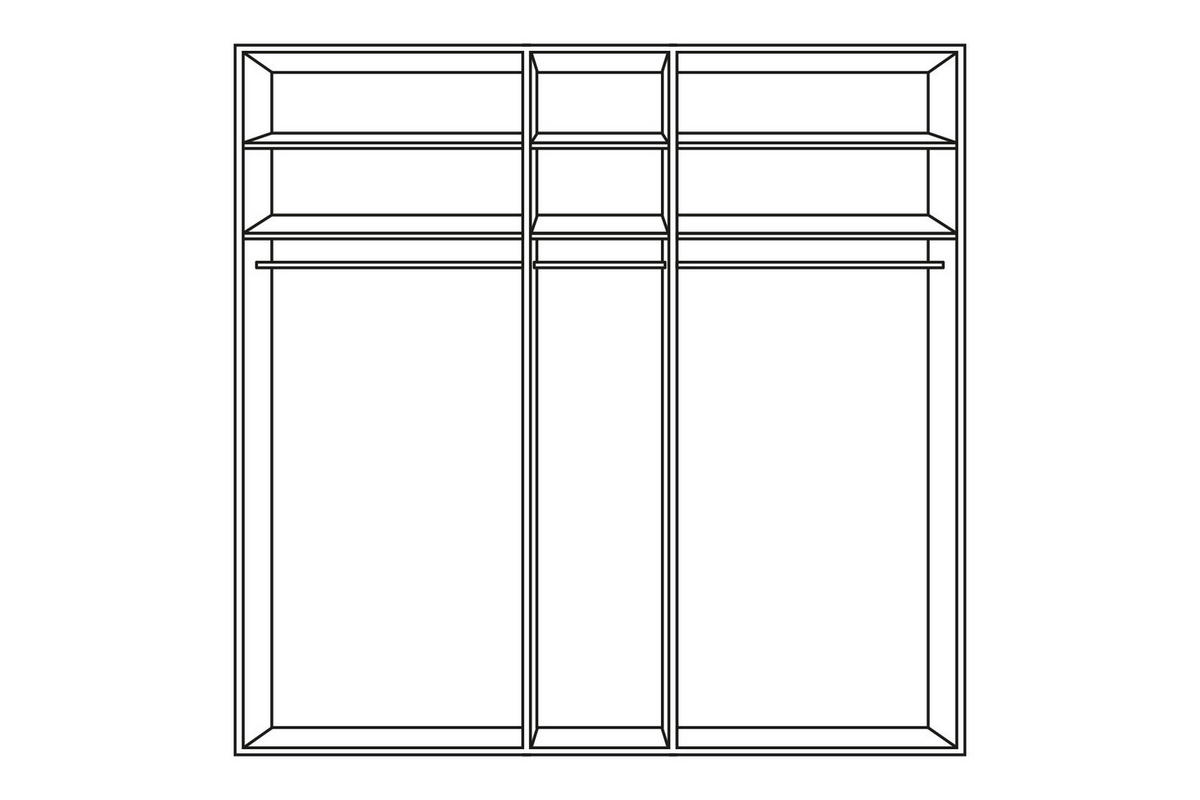 DREHTÜRENSCHRANK in Sahara  - Schwarz/Sahara, Konventionell, Glas/Holzwerkstoff (250/236/58cm) - Hom`in