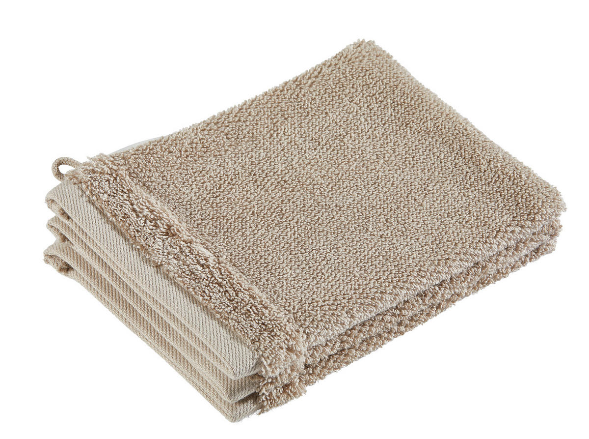 WASCHLAPPEN BONITA Beige 4-teilig  - Beige, Basics, Textil (16/21cm) - Bio:Vio