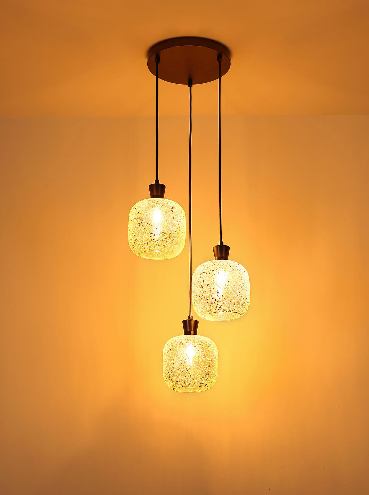 HÄNGELEUCHTE 30/120 cm  - Klar/Schwarzchrom, Design, Glas/Kunststoff (30/120cm) - Globo