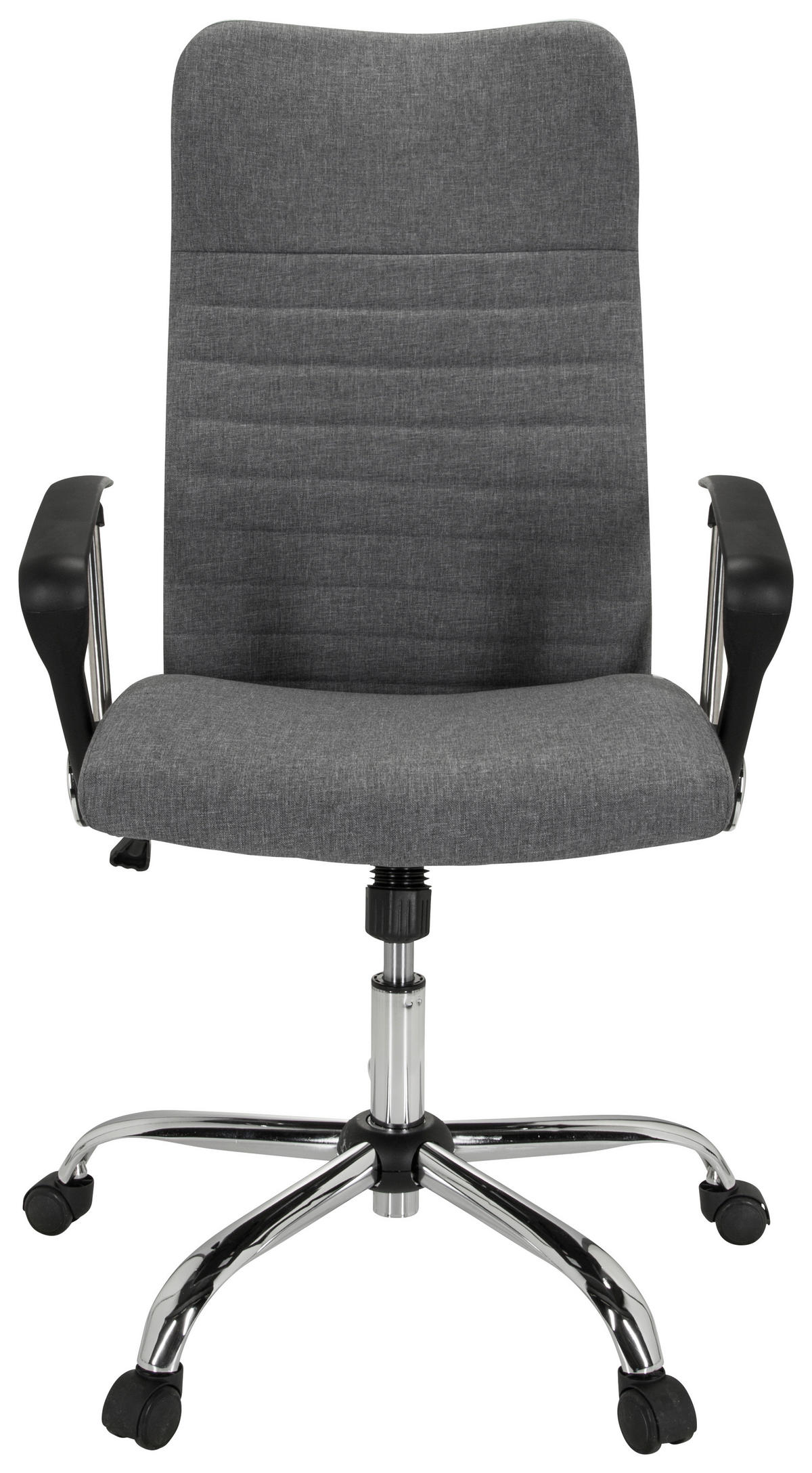 SNURRSTOL  i flatväv grå  - silver/svart, Modern, metall/textil (72/113/55cm) - MID.YOU