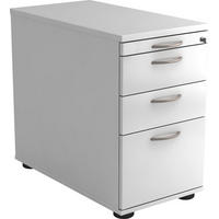 ANSTELLCONTAINER Weiß  - Alufarben/Weiß, KONVENTIONELL, Holzwerkstoff/Kunststoff (42,8/72-76/80cm) - Venda