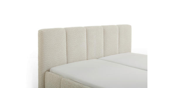POLSTERBETT 180/200 cm in Creme - Creme/Schwarz, Design, Holz/Textil (180/200cm) - Xora