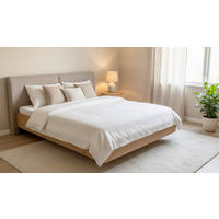BETT in Eichefarben  - Eichefarben/Beige, MODERN, Holz/Textil (180/200cm) - MID.YOU