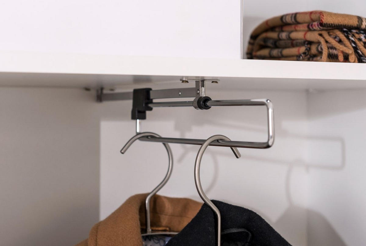GARDEROBENSCHRANK  in 65/207/42 cm  - Chromfarben/Graphitfarben, Design, Glas/Holzwerkstoff (65/207/42cm) - Xora