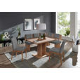 STUHL in Holz, Textil Eichefarben, Graubraun  - Eichefarben/Graubraun, KONVENTIONELL, Holz/Textil (47/95/60cm) - Cantus