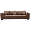 BIGSOFA Flachgewebe Haselnussfarben  - Beige/Haselnussfarben, KONVENTIONELL, Holz/Textil (287/69/108cm) - Cantus