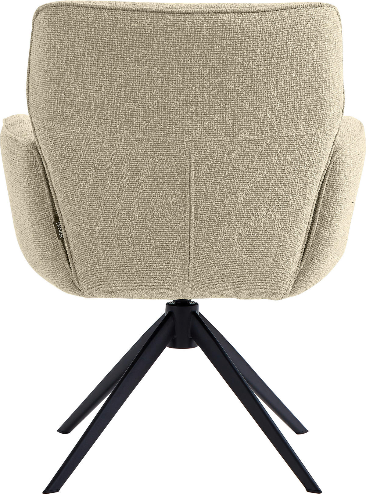 ARMLEHNSTUHL  in Eisen Leinenoptik  - Schwarz/Grün, Design, Textil/Metall (67/86/68cm) - Novel