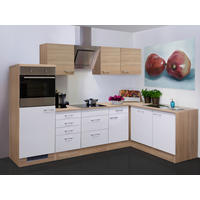 ECKKÜCHE 280/170 cm  in Weiß, Sonoma Eiche  - Alufarben/Weiß, MODERN, Holzwerkstoff/Kunststoff (280/170cm) - FlexWell