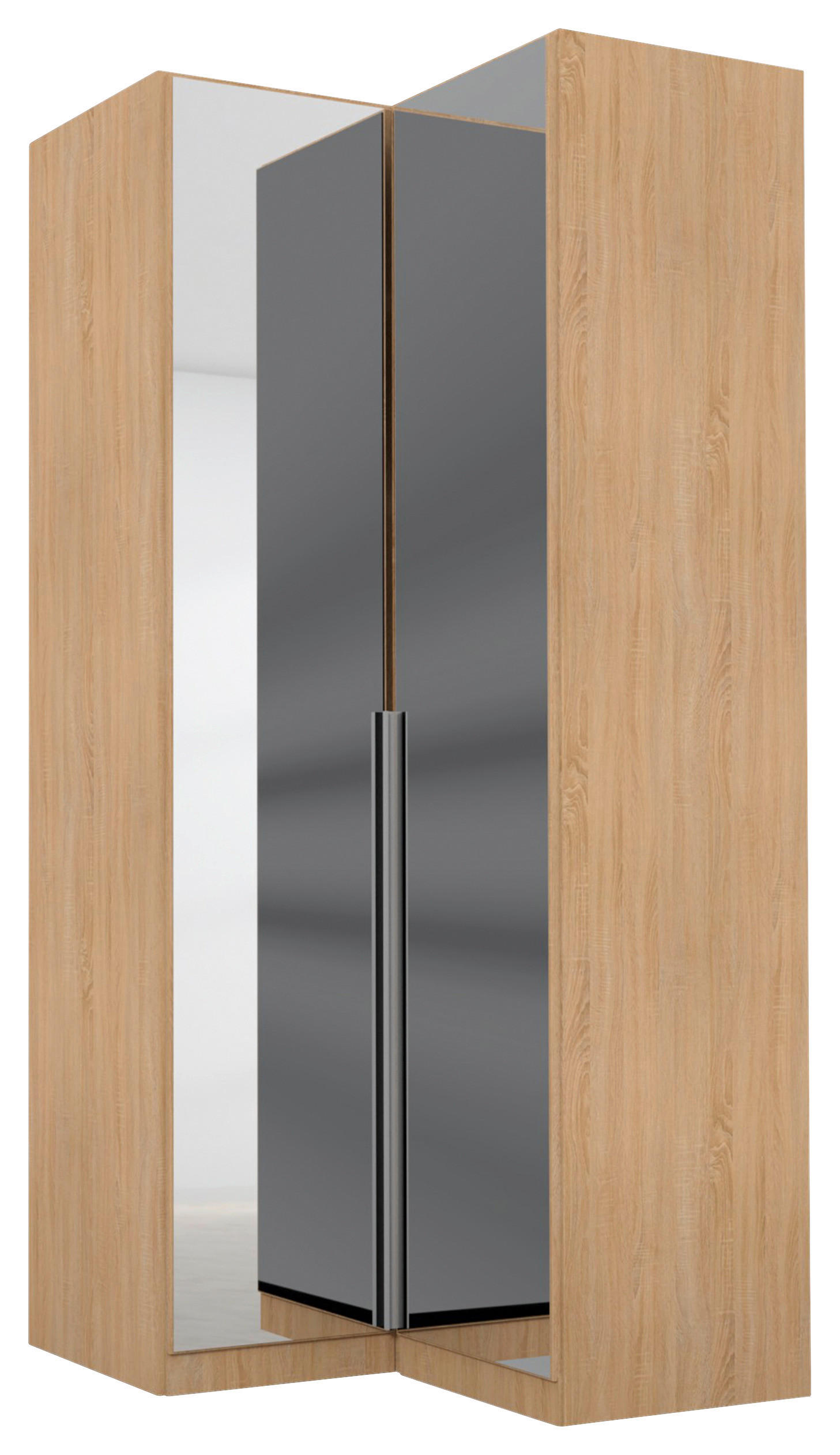 SAROK RUHÁSSZEKRÉNY - ezüst/Sonoma tölgy, Modern, faalapú anyag (100/229/102cm) - Rauch Möbel