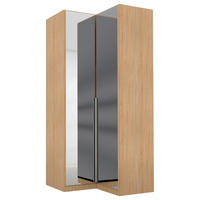 ECKKLEIDERSCHRANK 100/229/102 cm  - Silberfarben/Alufarben, Modern, Holzwerkstoff (100/229/102cm) - Rauch Möbel