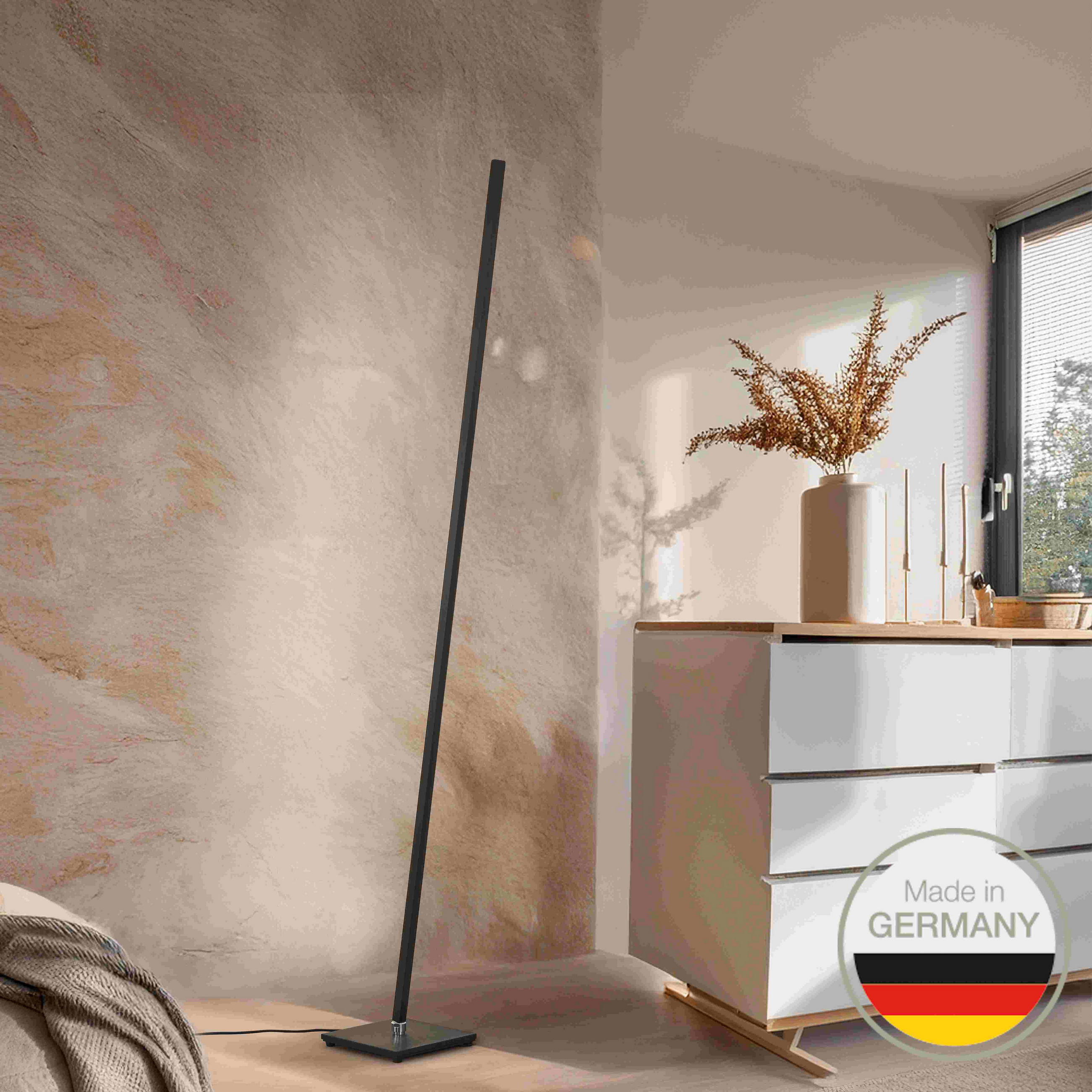 LED-STEHLEUCHTE    - Schwarz, KONVENTIONELL, Metall (158/20/20cm) - Ambiente