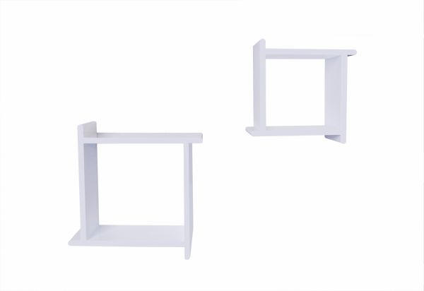 POLICA ZIDNA bijela  drvni materijal  - bijela, Moderno, drvni materijal (31/22,5/31/22,5/15cm) - Boxxx