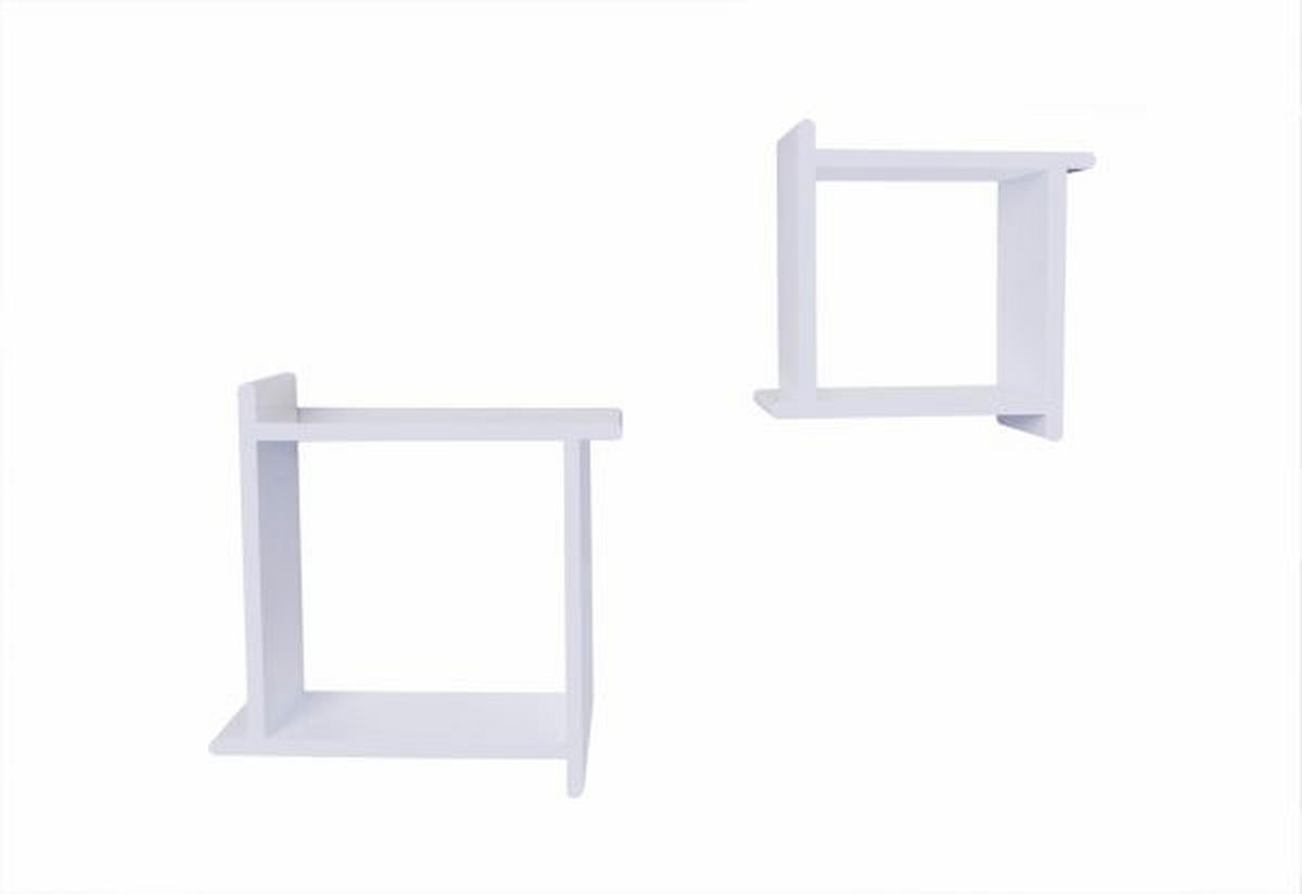 POLICA ZIDNA bijela  drvni materijal  - bijela, Moderno, drvni materijal (31/22,5/31/22,5/15cm) - Boxxx