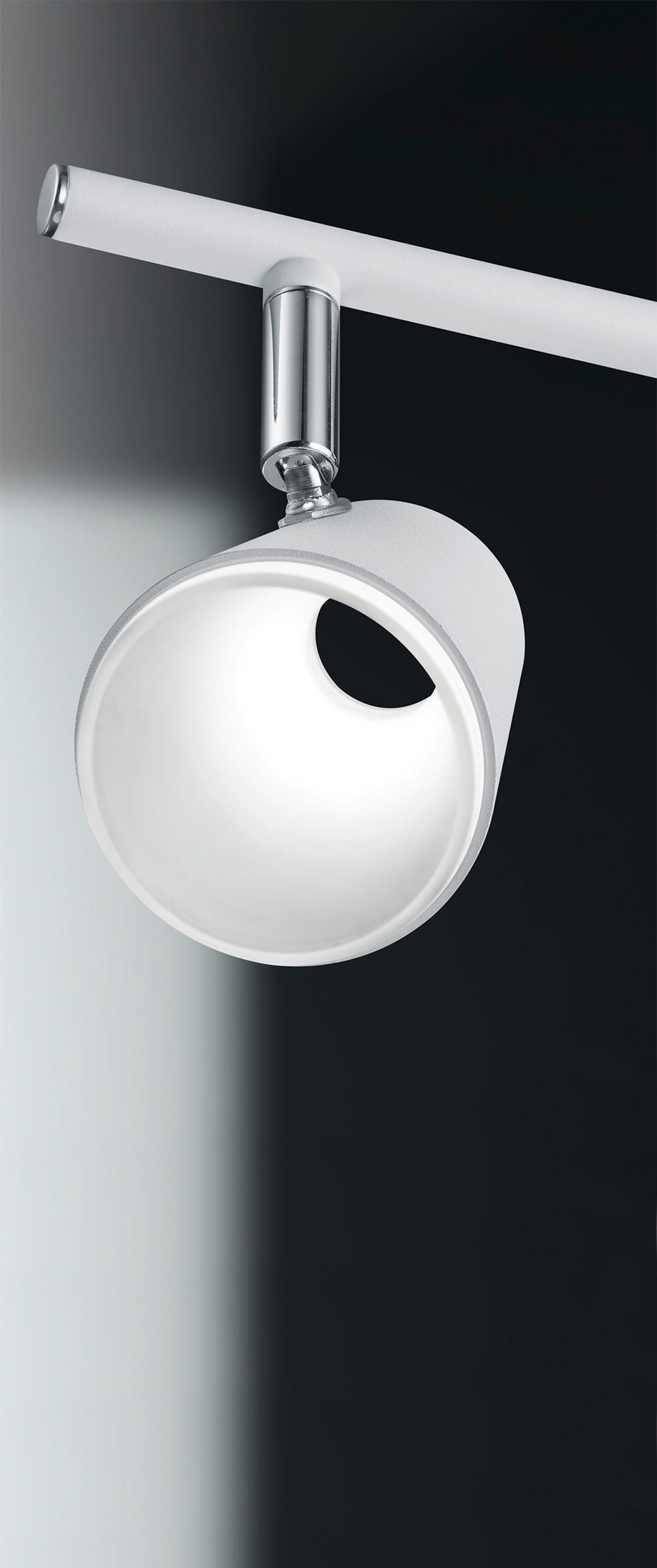 LED-STRAHLER   - Chromfarben/Weiß, Design, Metall (9,5/28,5/16cm) - Trio Leuchten
