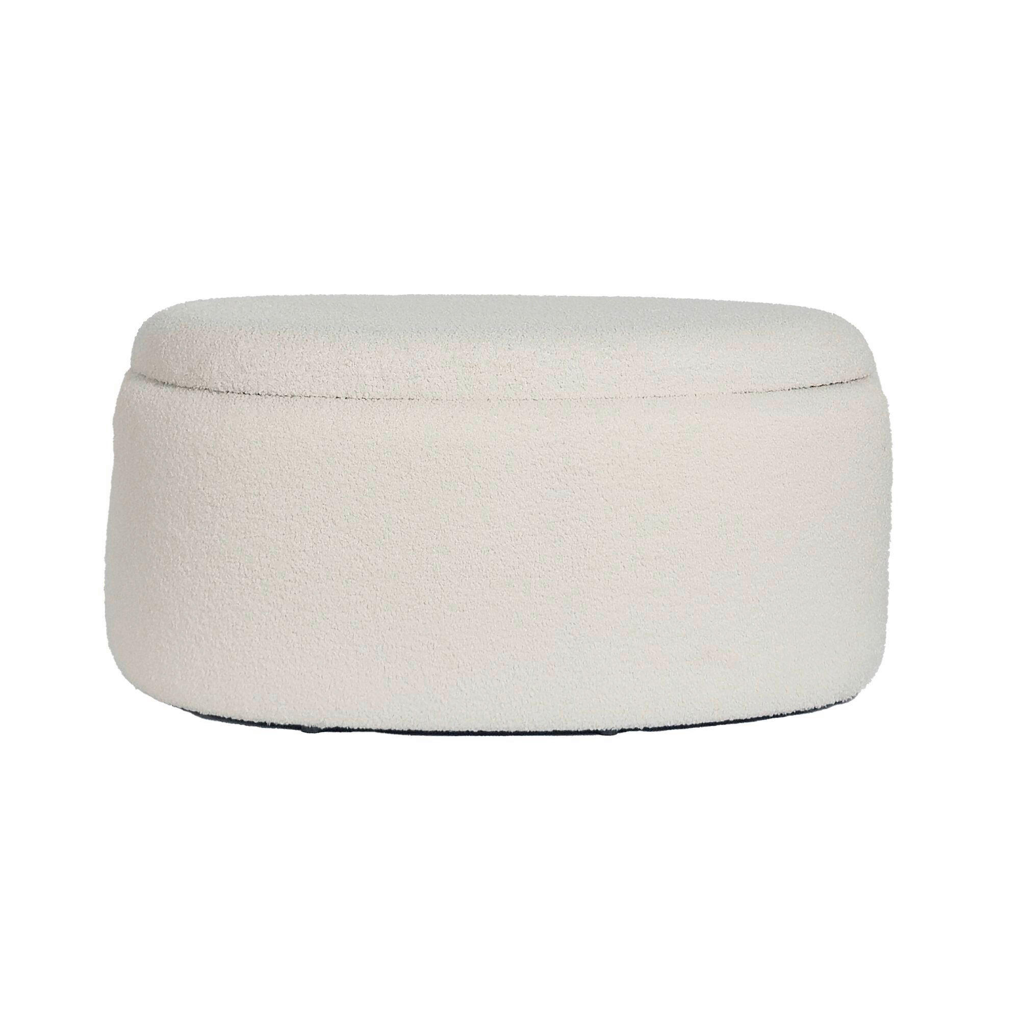 HOCKER Creme  - Creme, Design, Textil (81/40/62cm) - MID.YOU